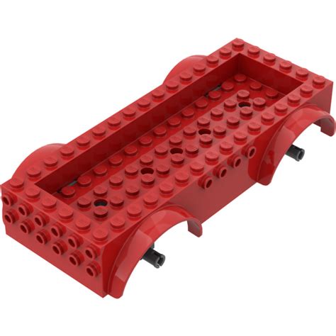 Lego Vehicle Base X X With Dark Stone Gray Wheel Holders With