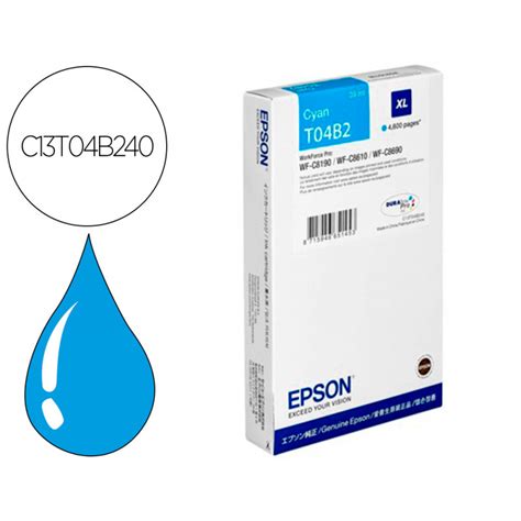 Tinteiro Original Epson T04B2 Azul Limifield