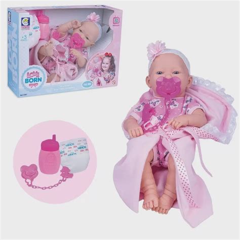 Boneca Love Born Fax Xixi Bebezinho Da Mamãe 4 Acessórios 35Cm Presente