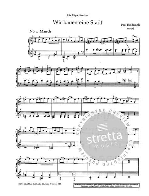 Wir Bauen Eine Stadt Von Paul Hindemith Et Al Im Stretta Noten Shop