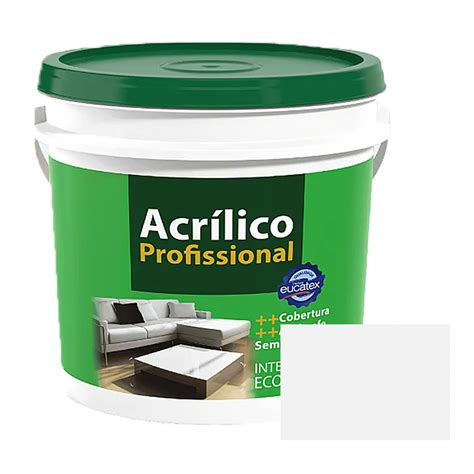 Tinta Latex Acrilico Profissional Branco Balde L Eucatex Os