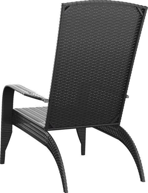 VidaXL Tuinstoel Adirondack Poly Rattan Zwart Bol