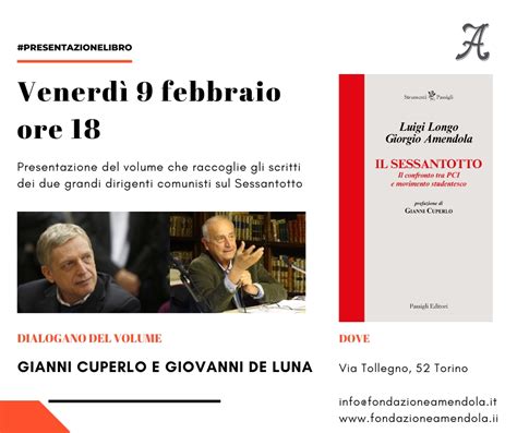 Venerdì 9 febbraio ore 18 presentazione del libro Il Sessantotto Il