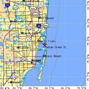 Indian Creek, Florida (FL) ~ population data, races, housing & economy