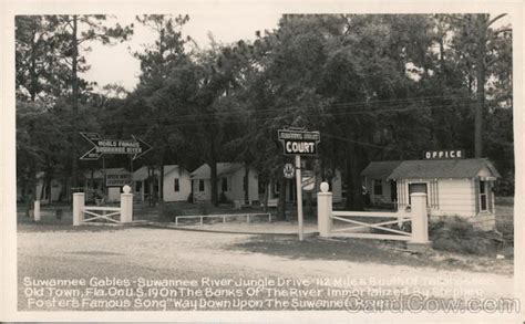 Suwannee Gables Old Town Fl Postcard