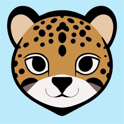 Un logotipo de cabeza de leopardo el logotipo vectorial plano más