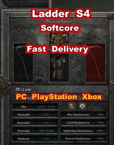 Mercenary Full Gear ⭐ Ladder S4 Diablo Ii Resurrected D2r Sc Pcxboxps4ps5 Ebay