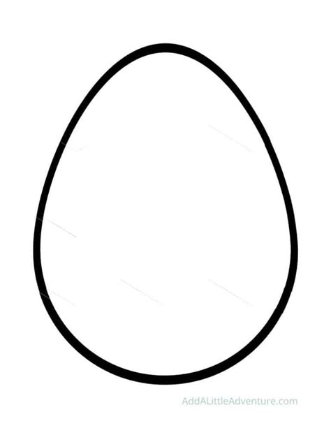 Easter Egg Drawing Outline