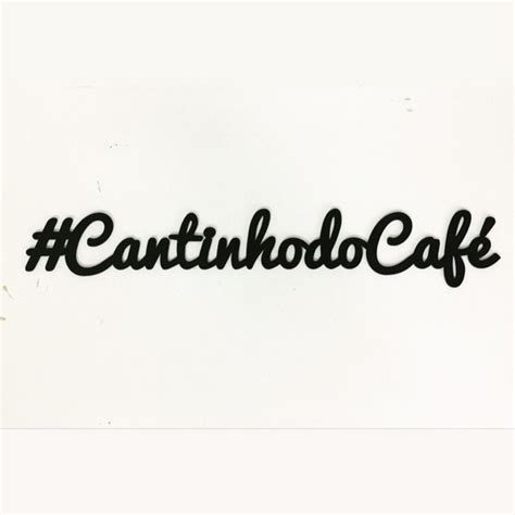 Lettering Cantinho do Café preto 35 cm em mdf Elo7