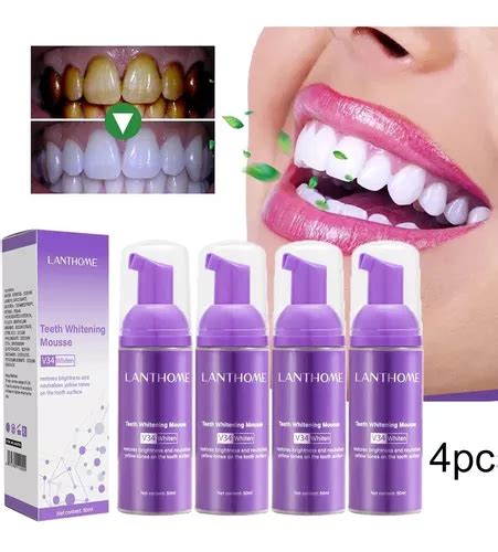 4 Peças Creme Dental Clareador Repara Dentes Melhora O Sensi