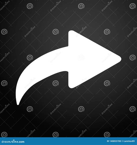 Forward Arrow Icon Vector Black Gradient Background Stock Illustration