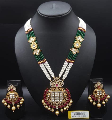 Gold Plated Rajasthani Jewellery Set Rani Haar Collection Catalog