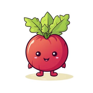 Colorful Cute Cartoon Vegetable Beetroot Beetroot Colorful