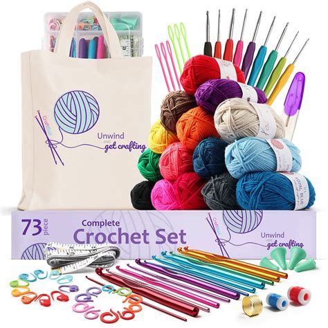 73 Piece Crochet Kit For Beginners Adults And Kids Premium Crochet Set