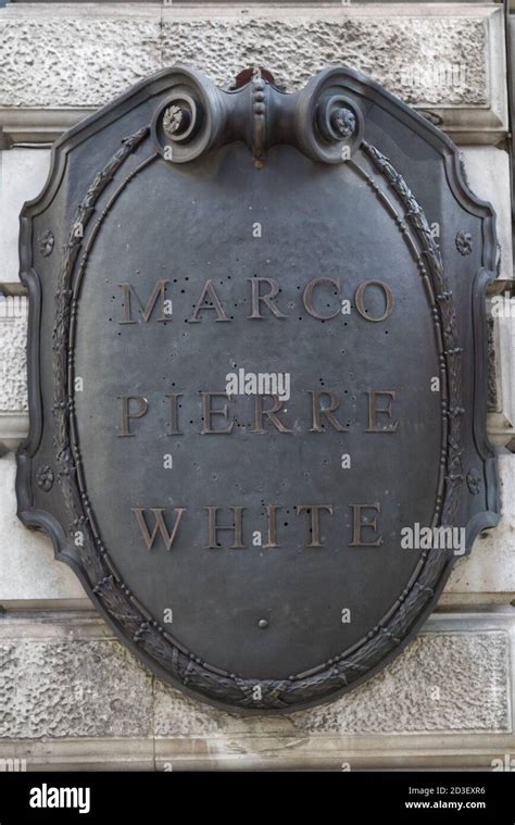 Marco Pierre white, restaurant plaque Stock Photo - Alamy