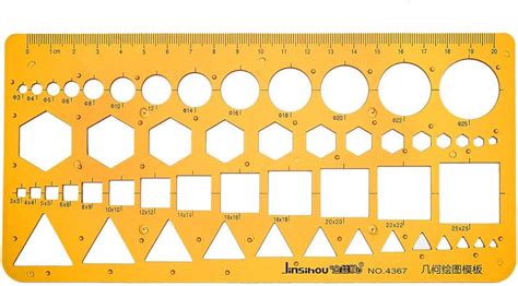 Amazon Uxcell Geometric Drawing Template Circles Squares Triangle