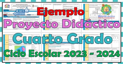 Ejemplo de un proyecto didáctico del cuarto grado de primaria para el