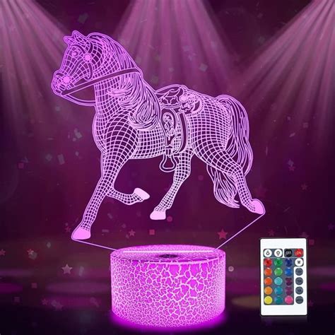 Lampe De Cheval Pour Filles Veilleuse D En Enfants Couleurs