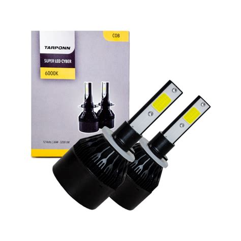 Kit Lâmpada Super LED Tarponn Cyber H27 881 36w 6400Lm 6000k Submarino