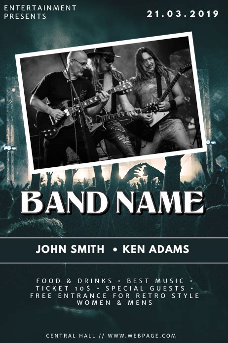 Rock Band Flyer Template Postermywall