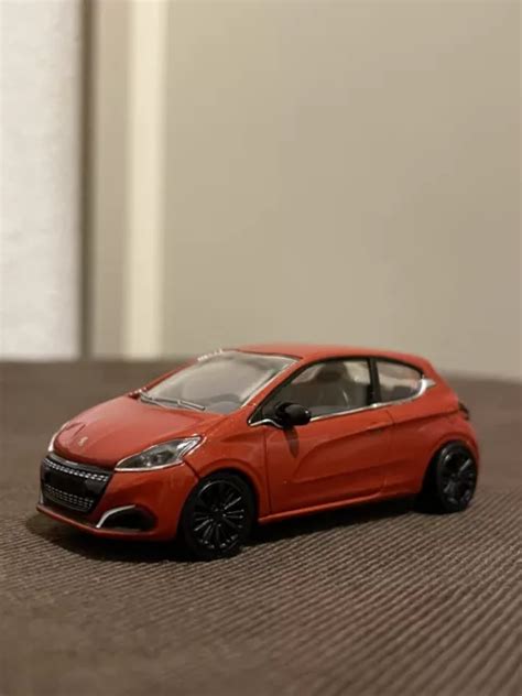 MINIATURE NOREV PEUGEOT 208 1 Orange 1 64 1 64 3 Inches Voiture Neuf