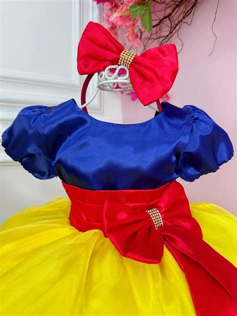 Vestido Fantasia Infantil Branca De Neve Capa E Tiara E Luva Rosa