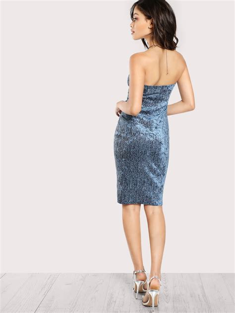 Strapless Pencil Dress Shein Sheinside