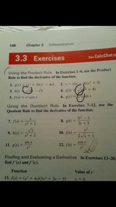 Solved Ave R 146 Chapter 3 Differentiation 33 Exercises See