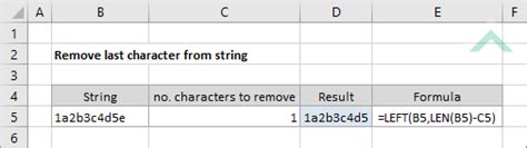 How To Remove Last Character From Cell In Excel Printable Templates Free