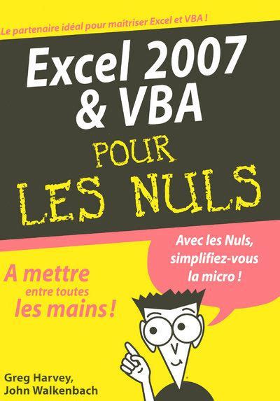 Poche Pour Les Nuls Excel 2007 Et VBA Megapoche Pour Les Nuls Greg