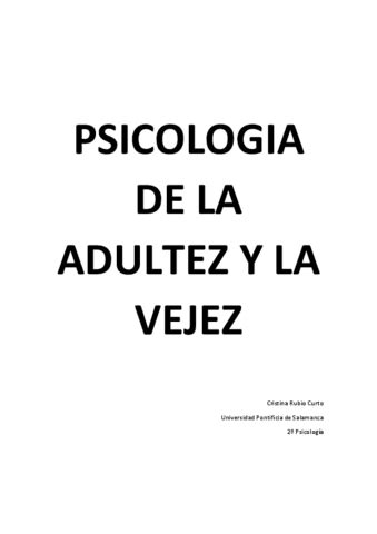 Ps Adultez Y Vejez TODO Pdf