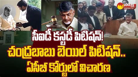 Chandrababu Bail Petition In Acb Court Ap Cid Custody Petition