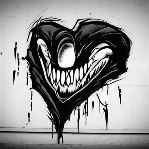 Venom Broken Heart Graffiti Creative Fabrica