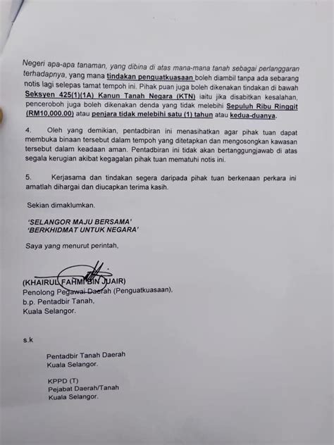 Contoh Surat Permohonan Tanah Kerajaan 1 Shadhaa Issa