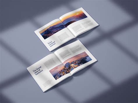 Free Open Square Catalogue Book Magazine Mockup Psd Psfiles