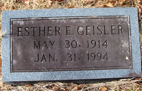 Esther Elizabeth Goforth Geisler 1914 1994 Memorial Find A Grave