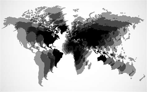 Abstract World Map Isolated On White Background Stock Vector