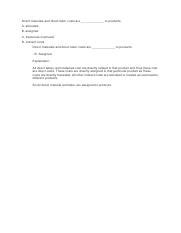 Finance Question And Answer Docx Direct Materials And Direct Labor