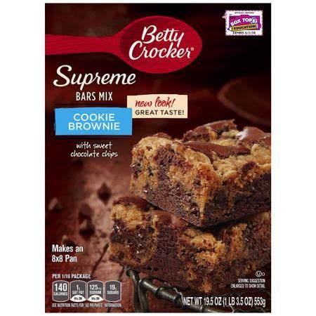 Betty Crocker Delights Dessert Bar Mix Supreme Cookie Brownie 19 5 Oz