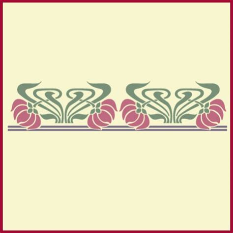 Art Nouveau Border 5 Stencil | The Artful Stencil