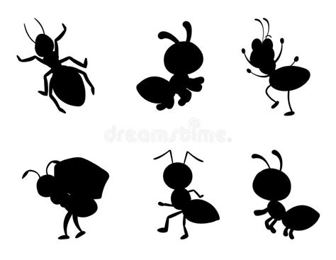 Queen Ant Cartoons And Comics Funny Pictures From Cartoons Vector Silhouettes Stock