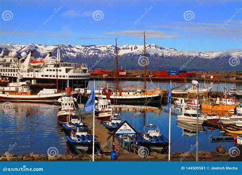 Husavik Harbor, July 2017, Iceland Editorial Photo - Image of iceland ...