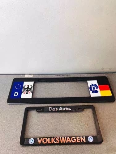 Juego De Porta Placas Tipo Europeo Volkswagen Vento Gol Meses Sin Inter S