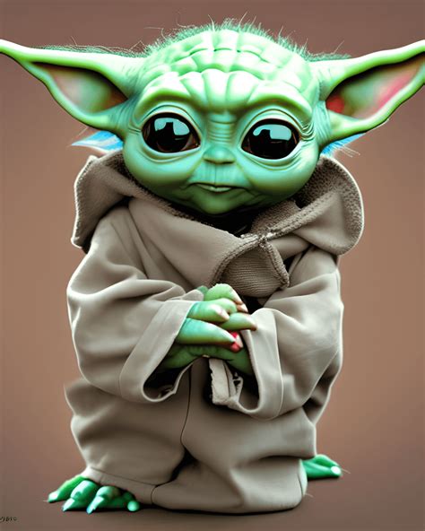 Baby Yoda Cute Background Graphic · Creative Fabrica