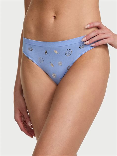 Buy Seamless Bikini Panty Blue Cameo Seashells Order Panties Online Victoria S Secret Us