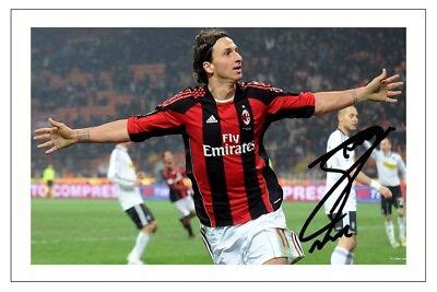 Zlatan Ibrahimovic Ac Milan Autograph Signed Photo Print Soccer Ebay