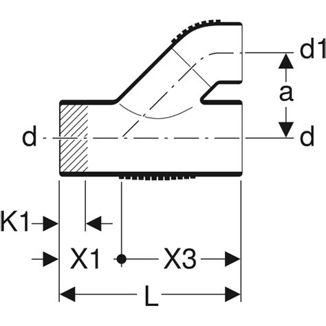 Geberit Silent Db20 Parallel Branch Fitting 45 Geberit Product Catalogue