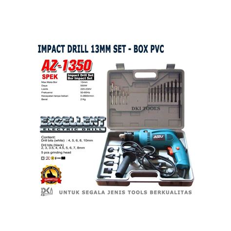 Jual Mesin Bor Impact Drill Listrik Set Mm Aizu Az Box Pvc