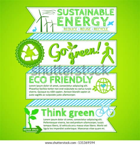 Go Green Poster Stock Vector (Royalty Free) 131369594 | Shutterstock