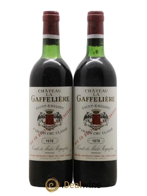 Acheter Château la Gaffelière 1er Grand Cru Classé B 1978 lot 6357